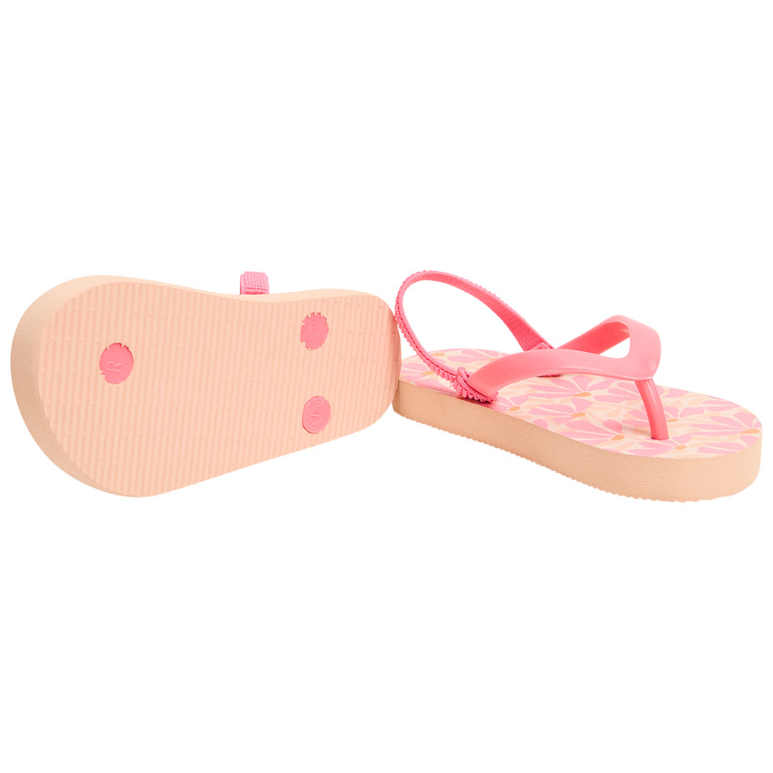 Meisjes slippers met bloemenprint en bandje in de maat 