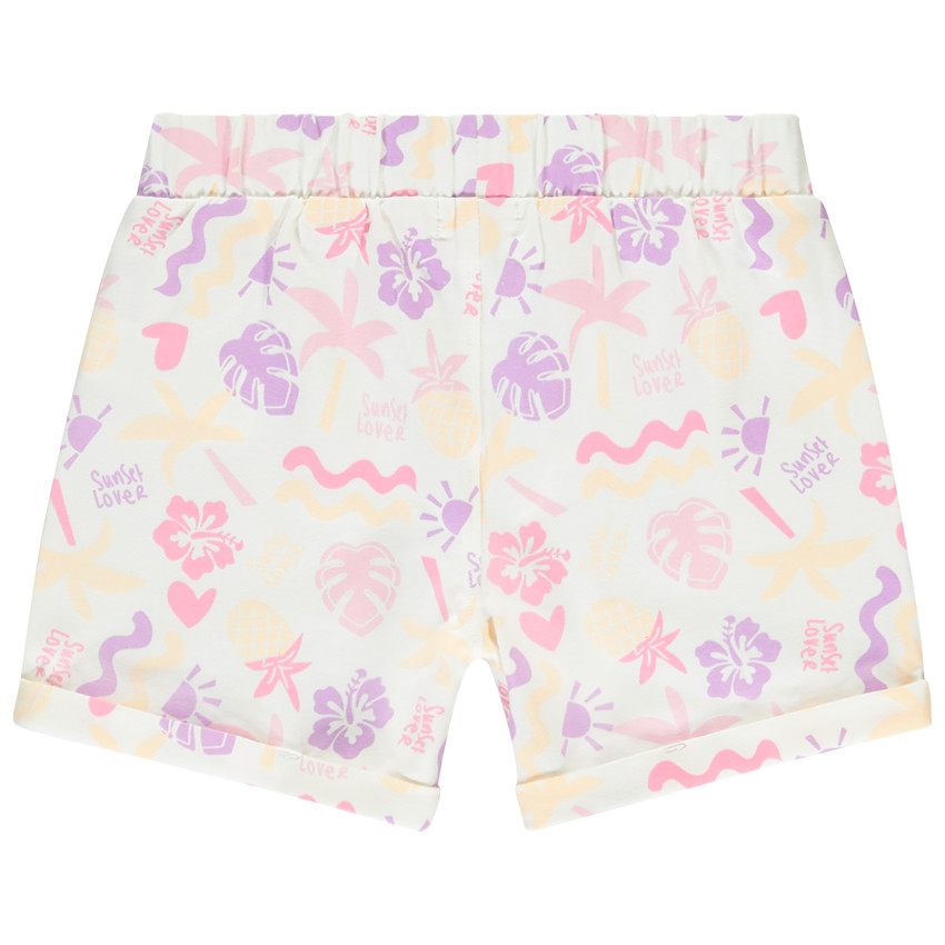 Set van 2 fantasie shorts met elastische taille voor meisjes 