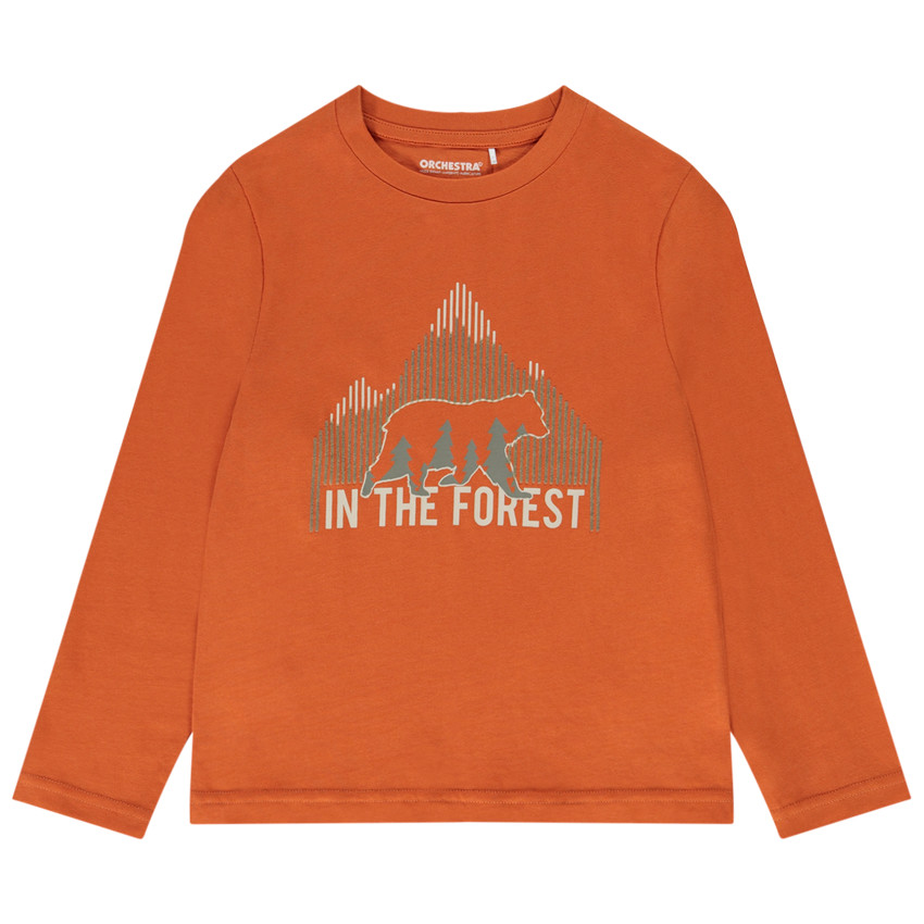 T-shirt manches longues en jersey print fantaisie pour garçon 