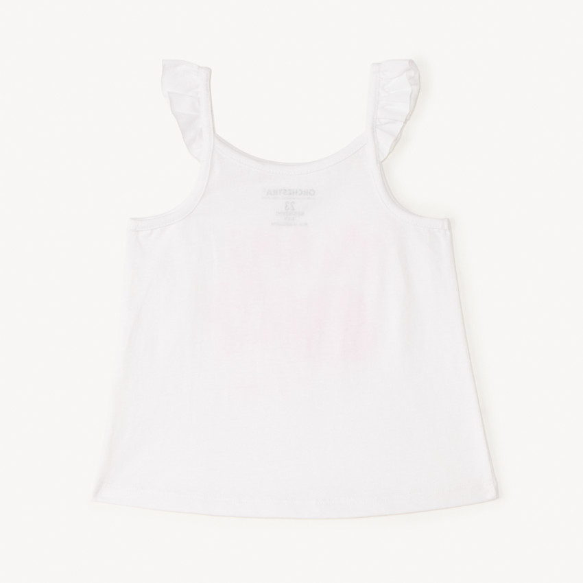 Débardeur en maille uni print fantaisie pour bébé fille 