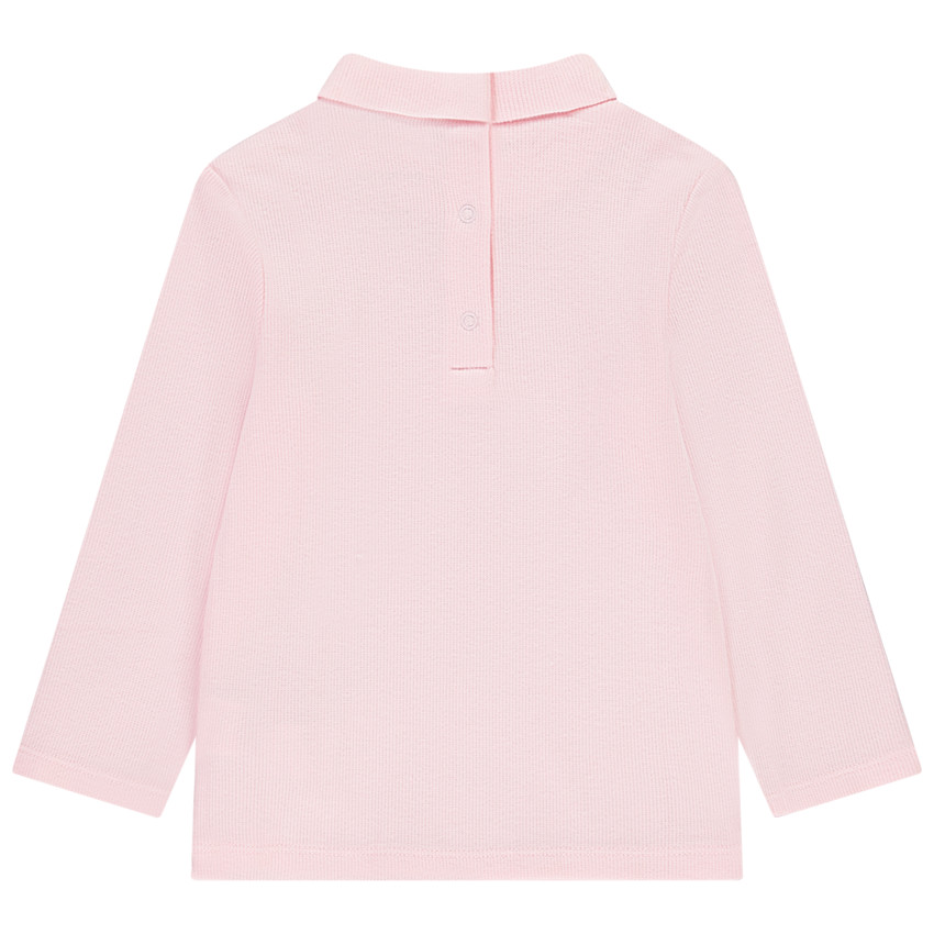 Sous-pull col roulé à message pailleté pour bébé fille 