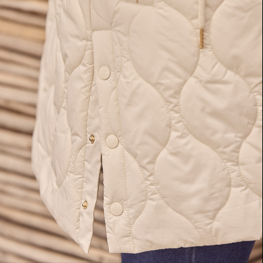 Doudoune longue sans manches évolutive avec effet matelassé pour femme 