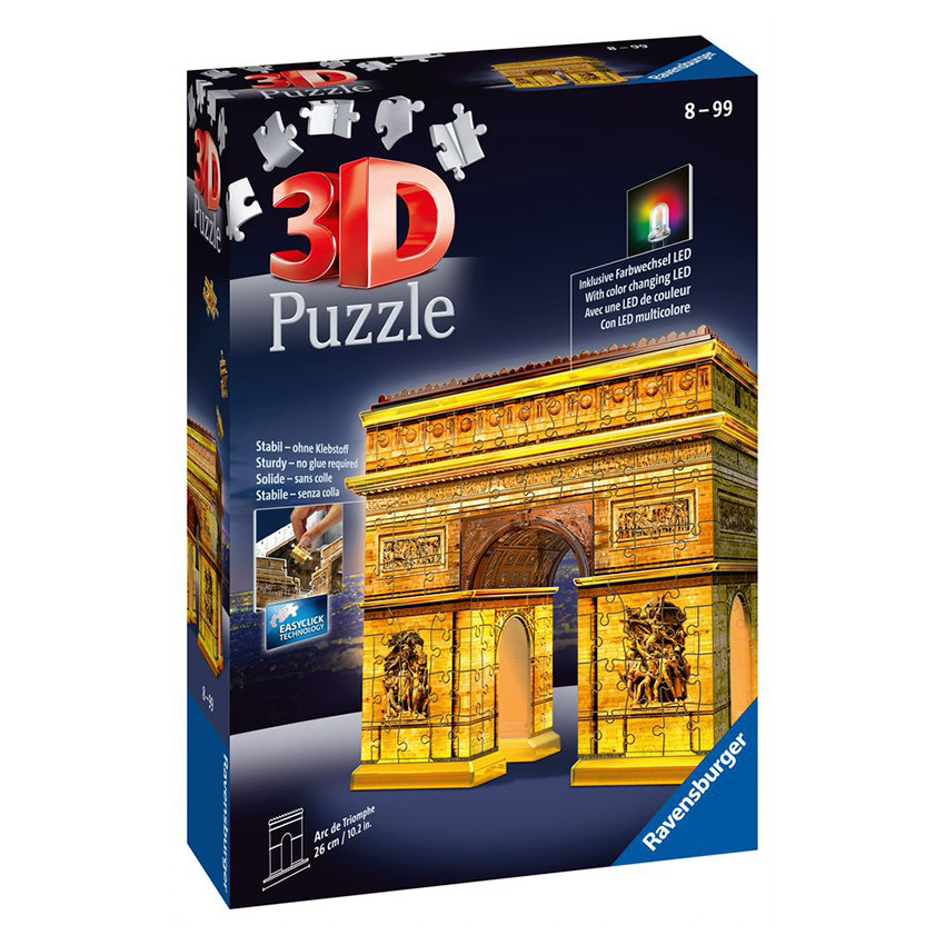 Puzzle 3D Building Arc de Triompe Night Edition 