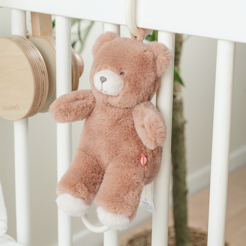 Peluche musicale 20cm Lily l'ours rose 