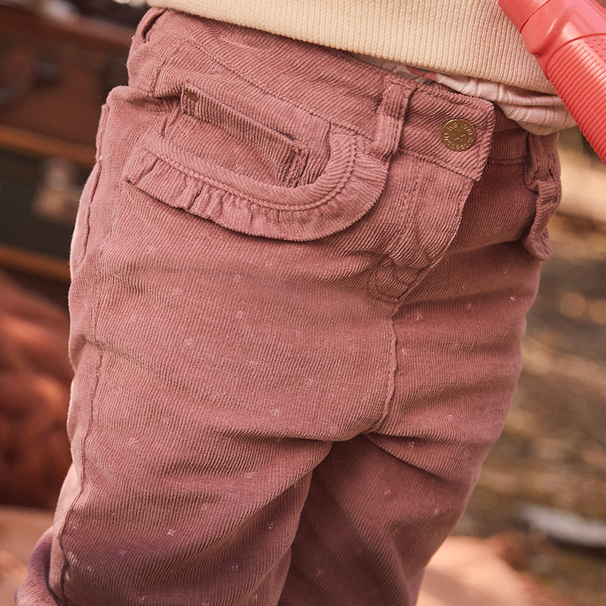 Slimme fluwelen broek met sterrenprint voor babymeisjes 