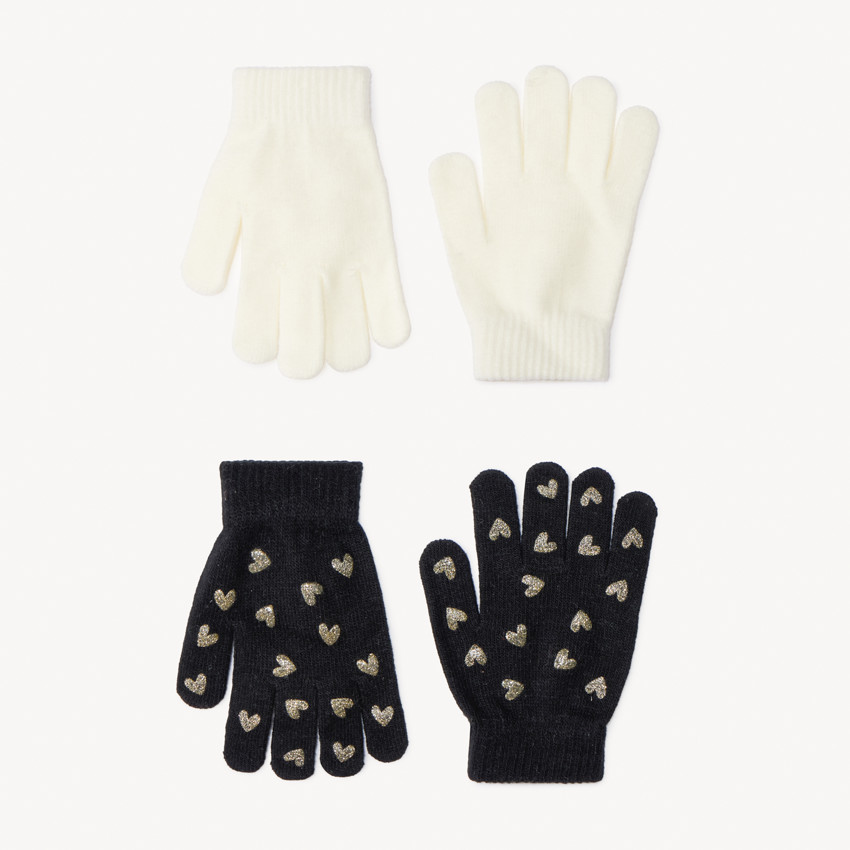 Lot de 2 paires de gants pour fille  