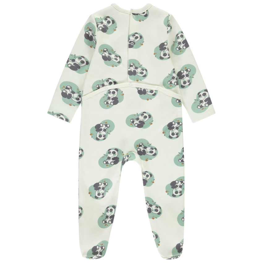 Dors-bien en velours avec imprimé panda fantaisie pour bébé avec ouvertures différentes selon l'âge 