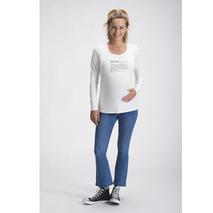 Jeans voor zwangerschap met hoge hoofdband 