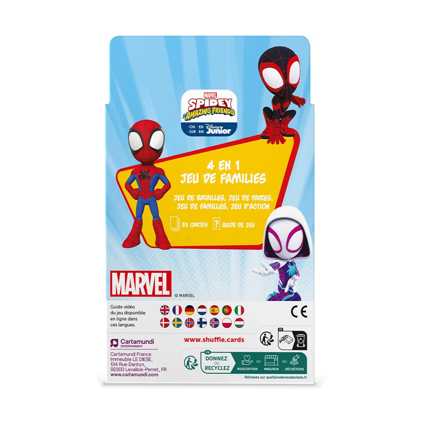Jeu de cartes 4 en 1 Spidey and his Amazing Friends 