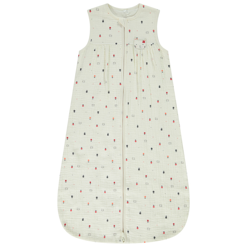 Gigoteuse en tetra TOG 1 imprimé fleurs/chats pour bébé fille 