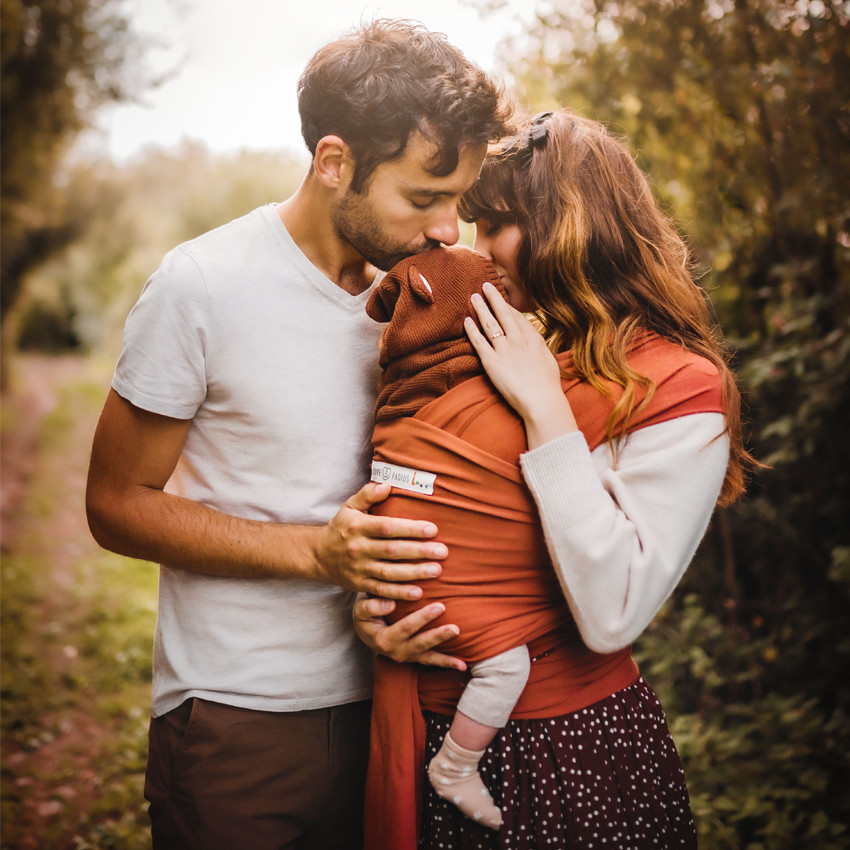 Draagdoek Basic Bio - Vaalrood 