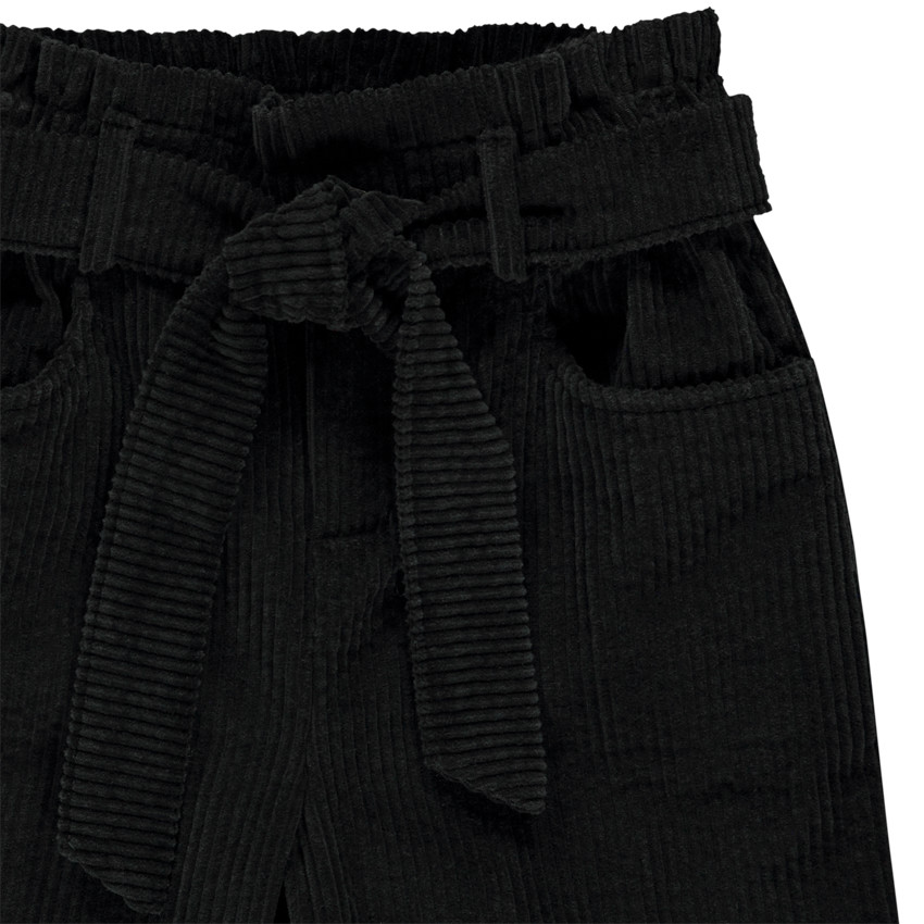 Pantalon slim en velours avec ceinture à nouer pour fille  