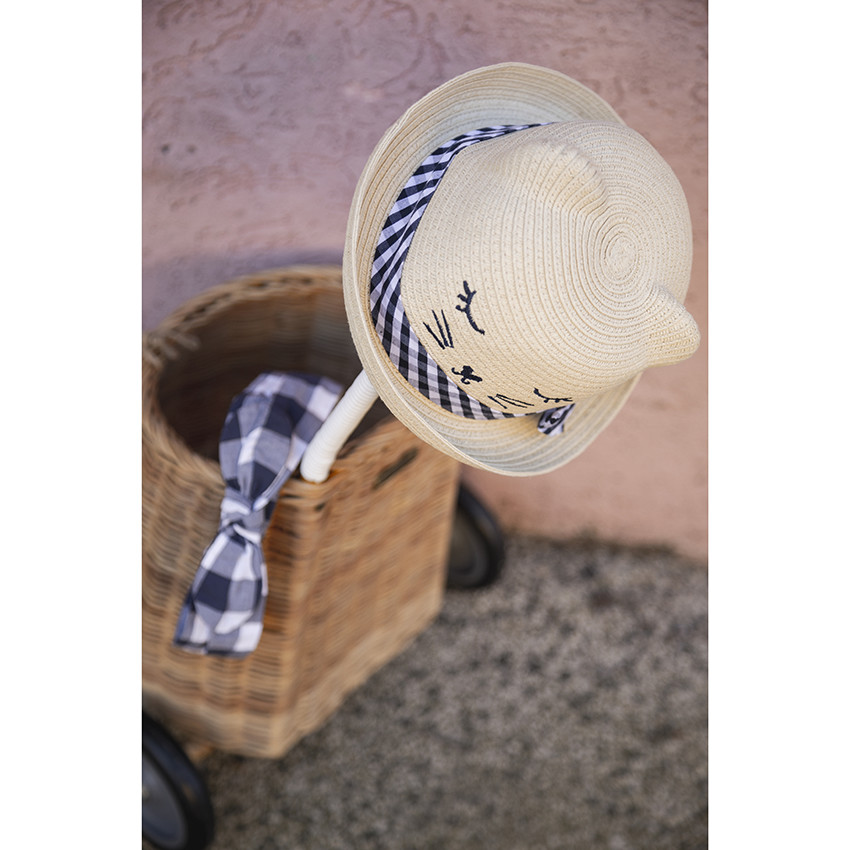 Geknoopt geruit haarbandje voor meisjes 