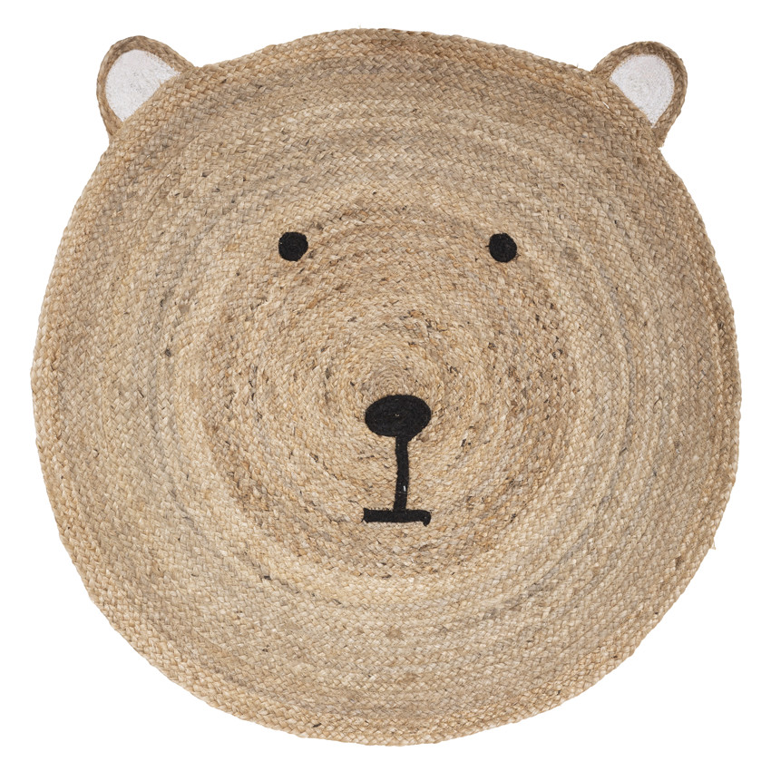 Tapis rond Ourson en jute  