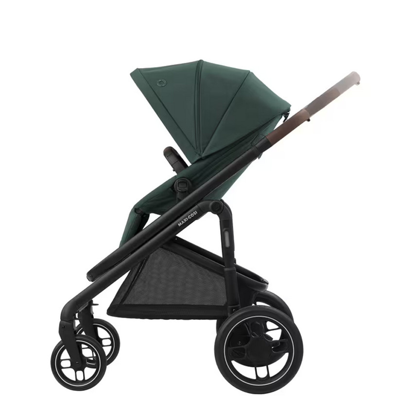 Poussette Plaza + avec Nacelle - Essential Green/Brown leather 