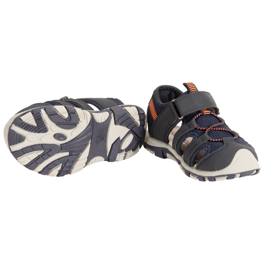 Sandalen met velcro en bicolore elastieken voor jongens 