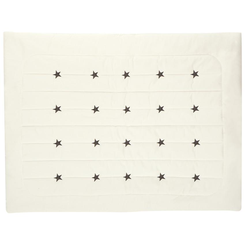Tapis de parc matelassé à étoiles brodées 