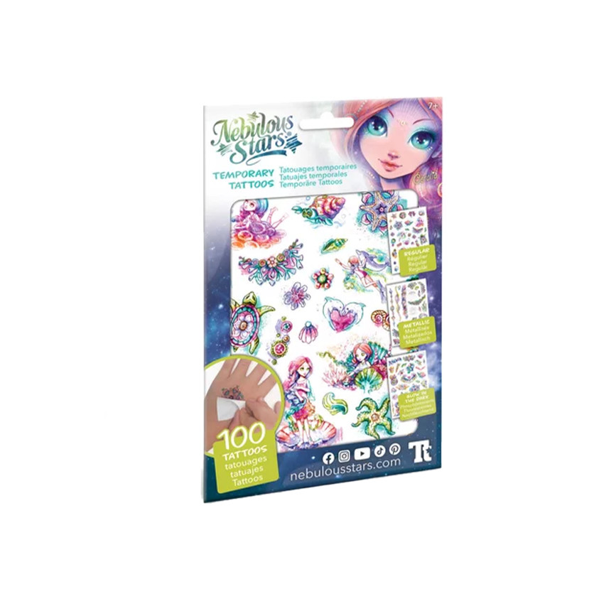 Jeu de maquillage avec assortiment de tatouages temporaires (modèle aléatoire) 