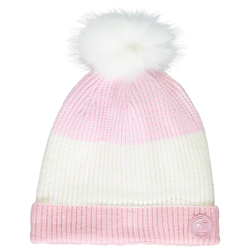 Bonnet de ski en tricot perlé effet color block pour fille 