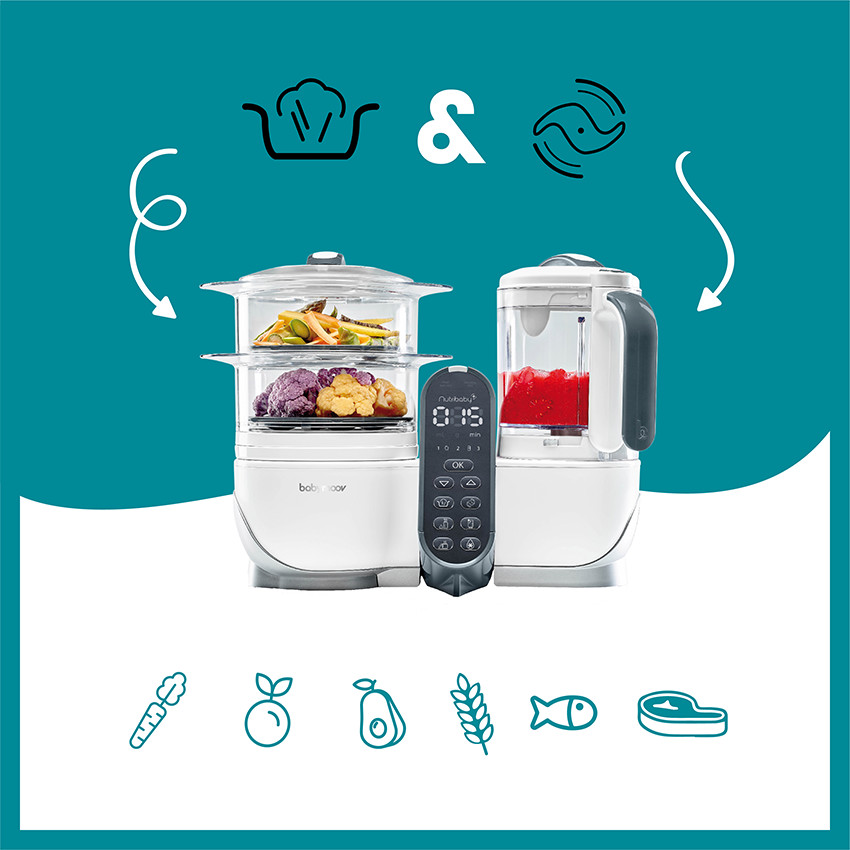 Robot multifonctions 6-en-1 Nutribaby+ - Loft White 