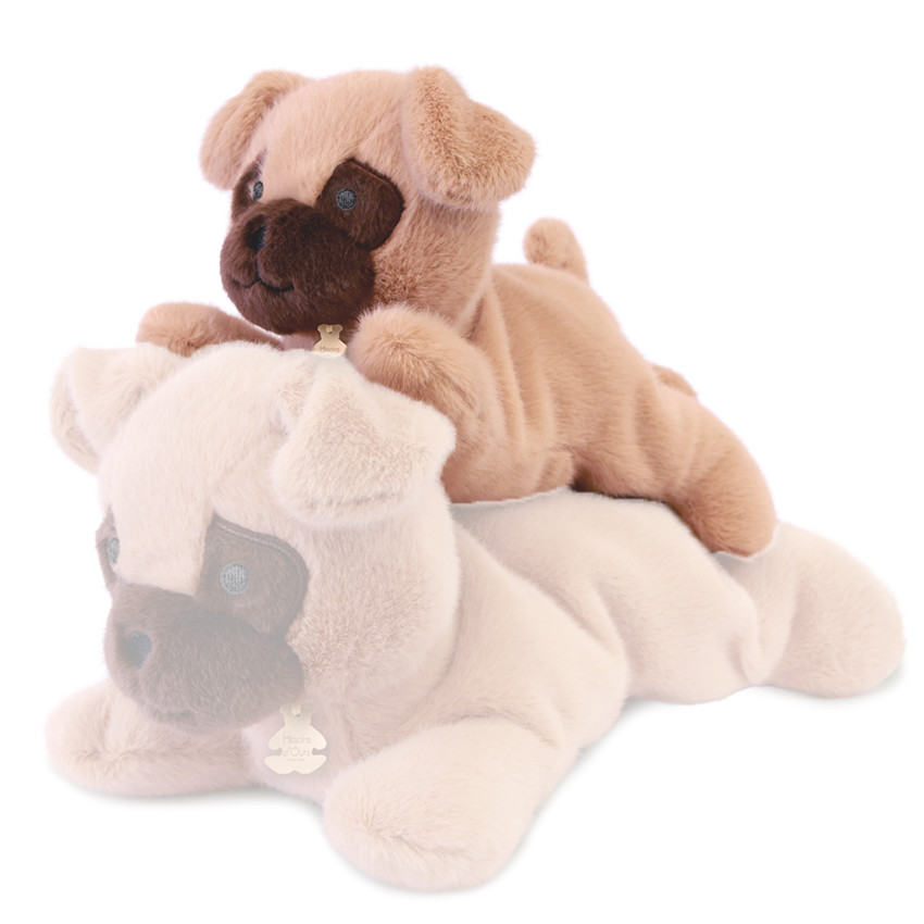 Peluche lestée Les P’tits Relax 22CM Chien Beige 