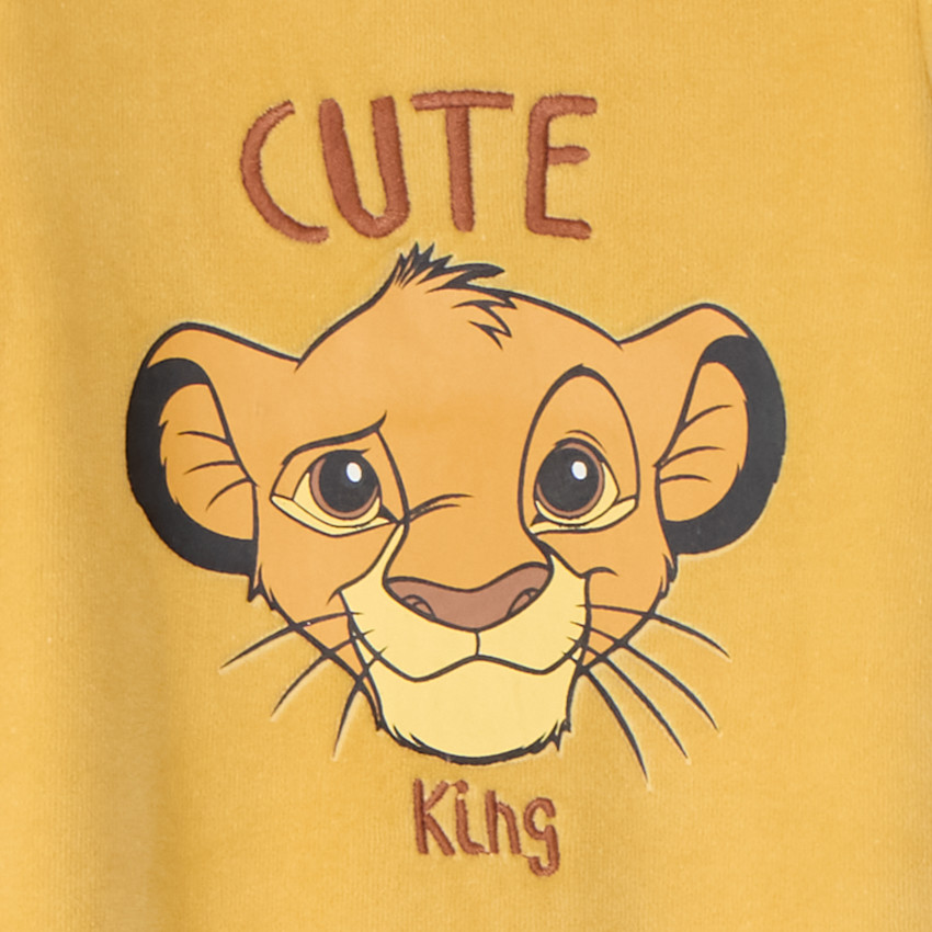 Pyjama in fluweel De Leeuwenkoning Disney voor baby jongen 