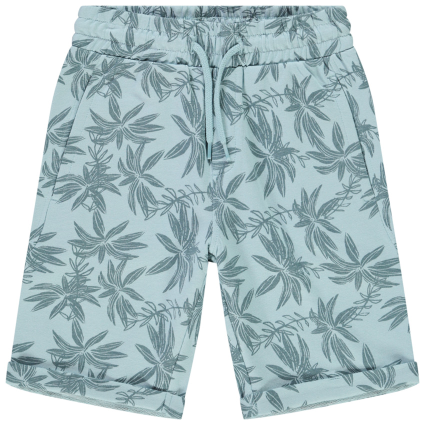 Bermuda en molleton imprimé fleurs pour garçon 