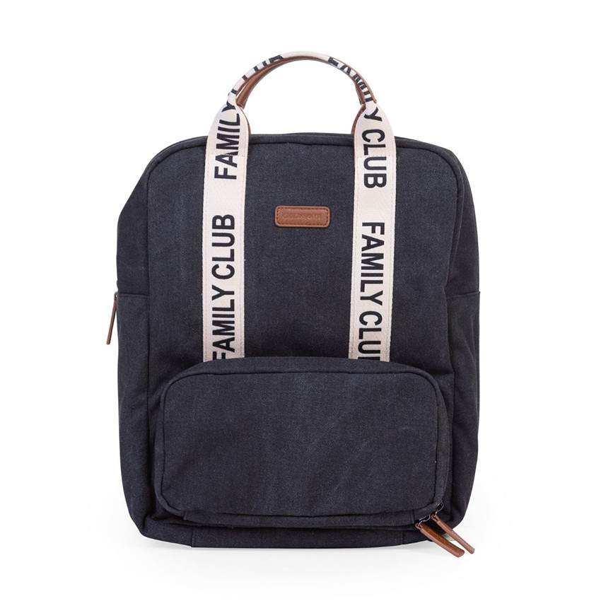 Sac à dos signature + pochette + matelas à langer Family Club noir 