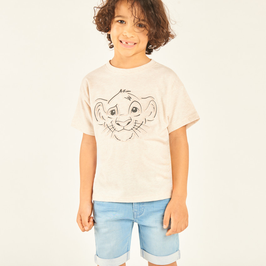 T-shirt met korte mouwen met print van Le Roi Lion Disney voor jongen 