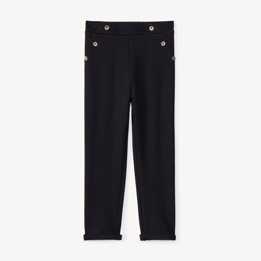 Pantalon effet pont en milano doublé fille 