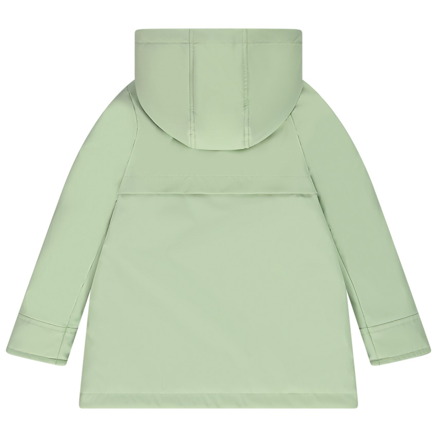 Parka gom effen waterafstotend en gewatteerd voor meisjes 