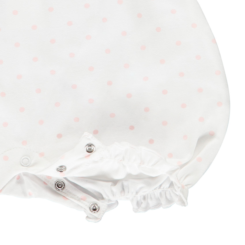 Korte jumpsuit zonder mouwen met stippen en knopen voor meisjes 