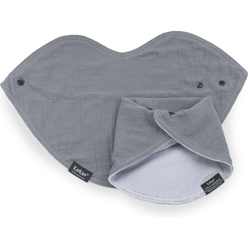 Bavoir 3-en-1 Gris 0M-2ans 2pcs 