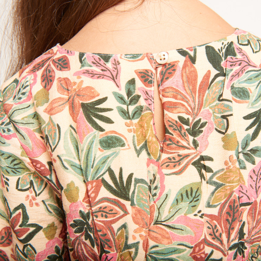 Jurk met lange mouwen, bloemenprint, voor meisjes 