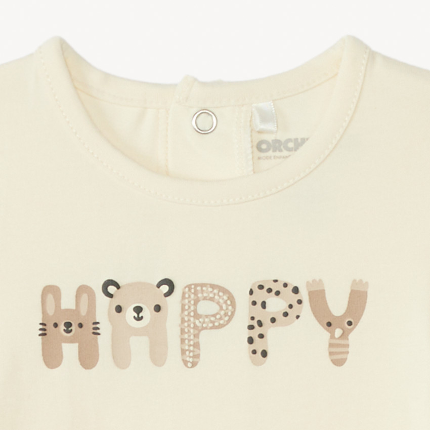 Set naissance body + caleçon + bavoir imprimé ourson pour bébé garçon 