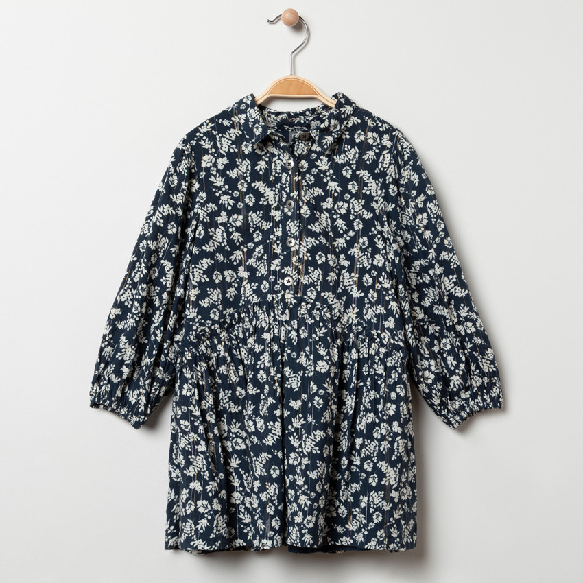 Jurk met lange mouwen en bloemenprint, met ruimzittende snit 