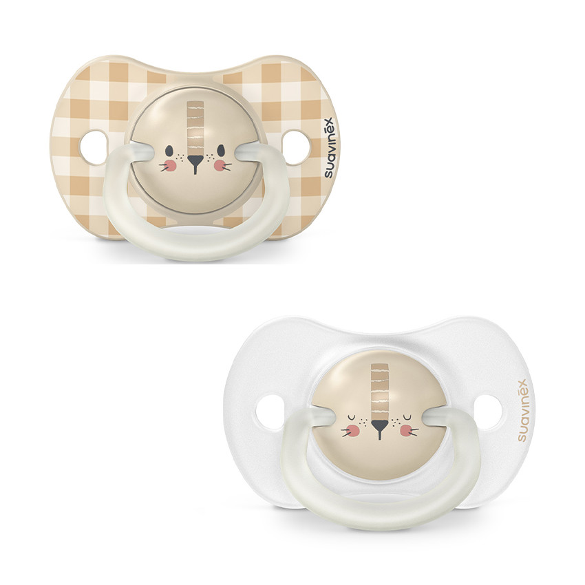 Lot de 2 sucettes silicone SX Pro Night & Day 0-6M lion 