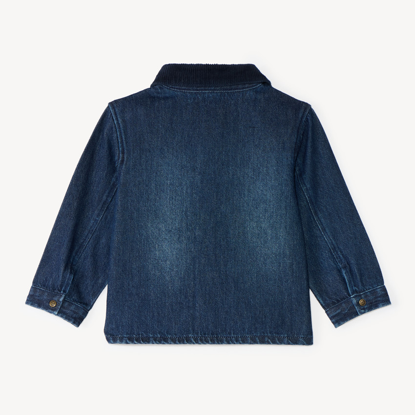 Veste en jean et velours bi-matière bébé garçon 