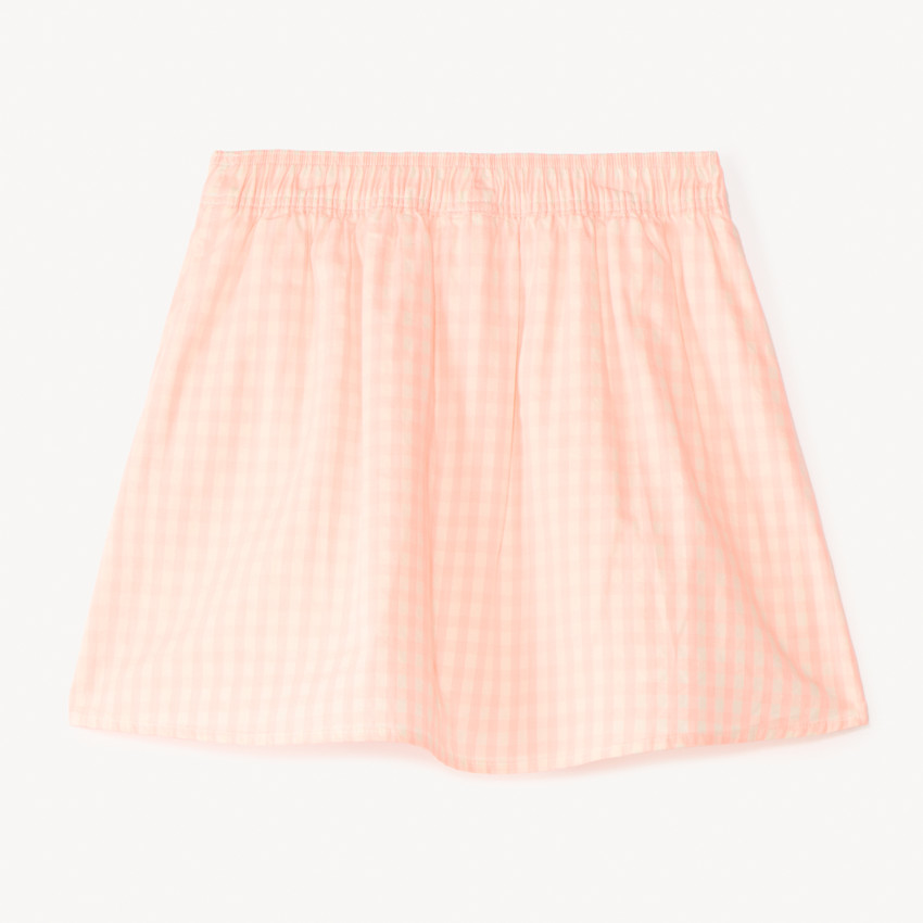 Jupe-short vichy avec nœud fille 