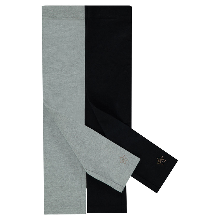 Lot de 2 leggings unis en jersey 