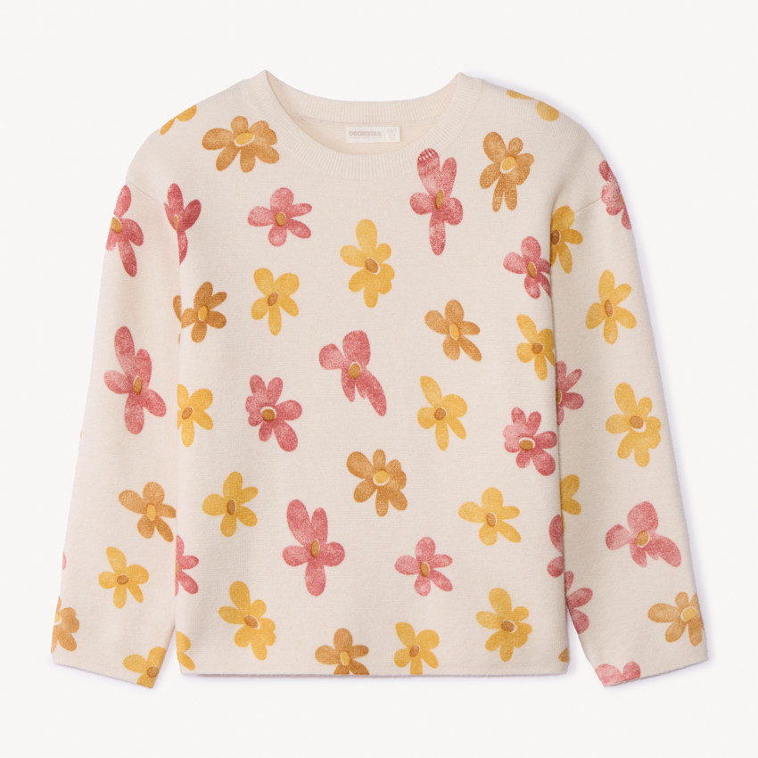 Oversized milano sweatshirt met fantasieprint voor meisjes 