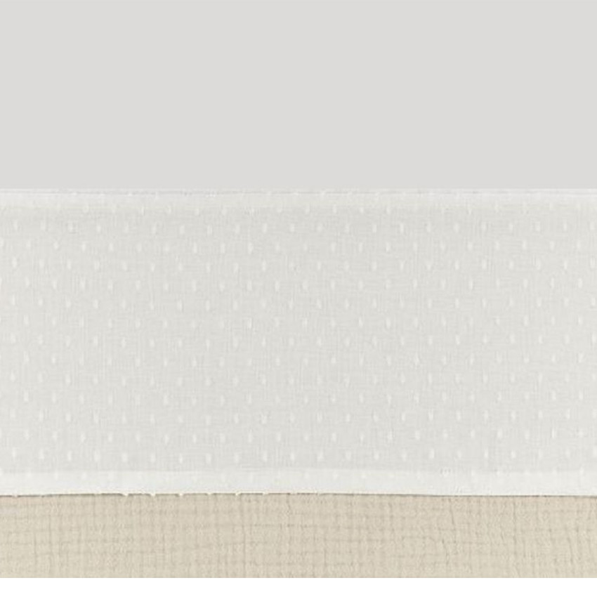 Laken met decoratief omslagstrook - Plume - Offwhite - 75x100 cm 