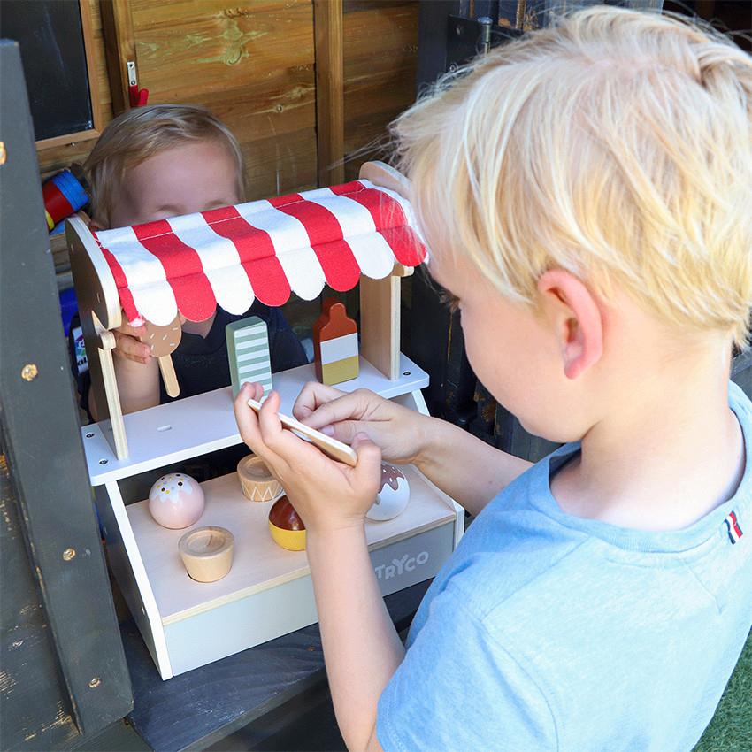 Stand de crèmes glacées en bois 