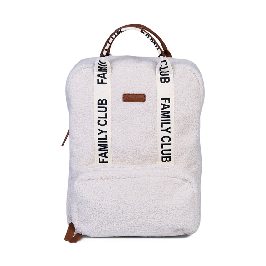 Sac à dos Family Club Signature en teddy offwhite 