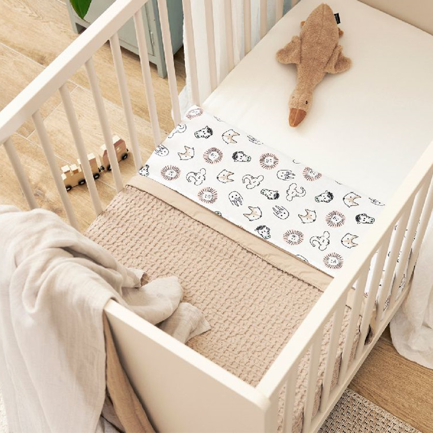 Couverture gauffré Coton Sand - 75x100 cm 