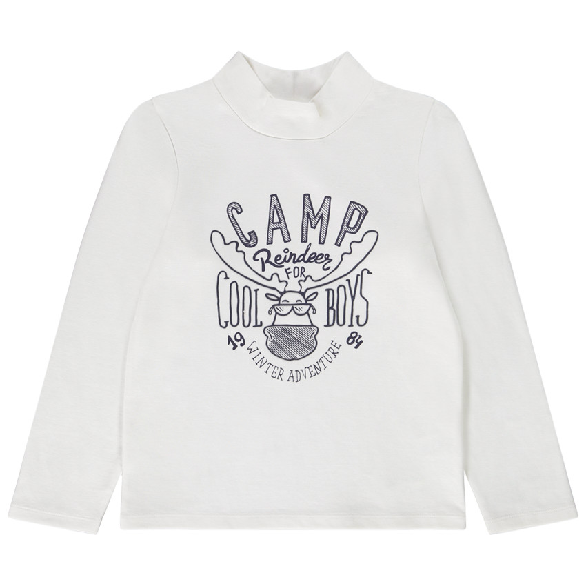 Sous-pull à col cheminée print cerf pour garçon 