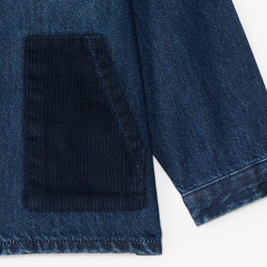 Veste en jean et velours bi-matière bébé garçon 