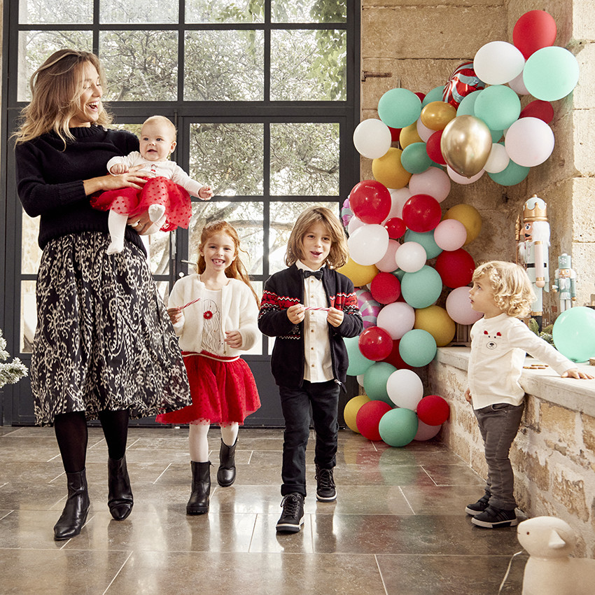 Jurk body 2-in-1 effect in tule met harten voor baby meisjes 