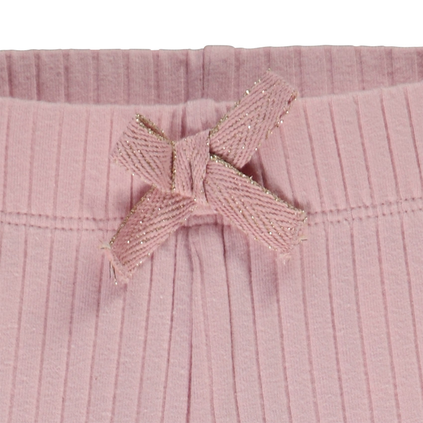 Legging côtelé à nœud fille 