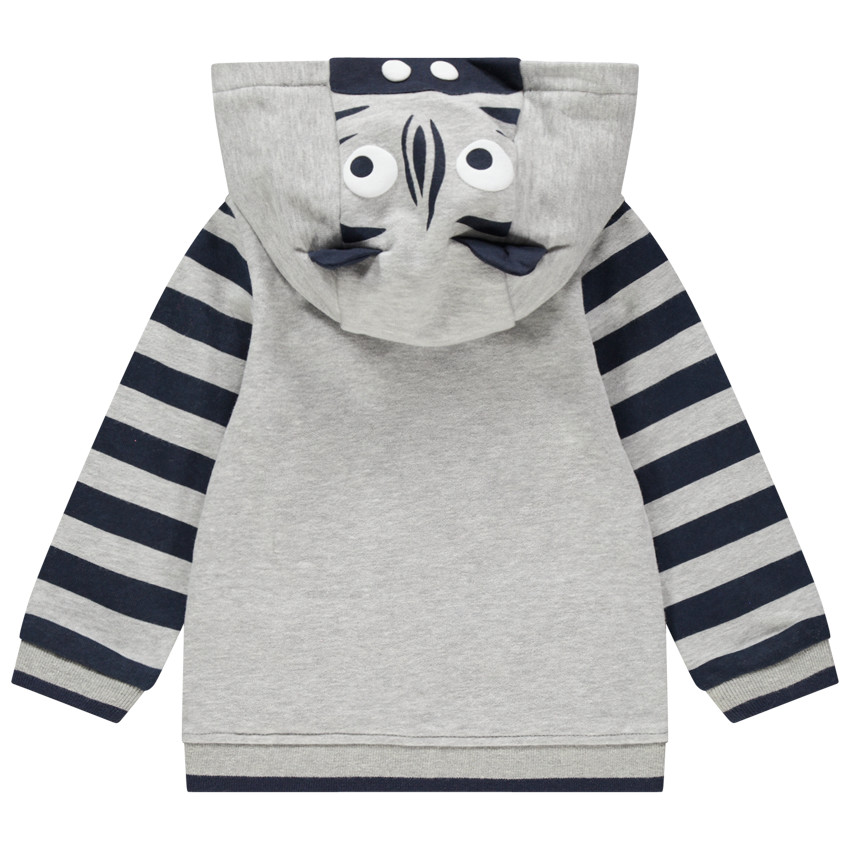 Gilet à capuche en molleton motif animal  